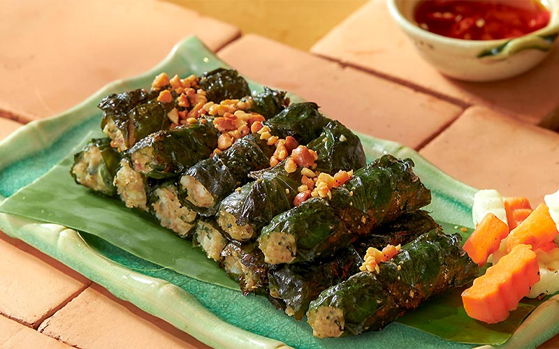 Cách làm bò cuốn lá lốt chiên