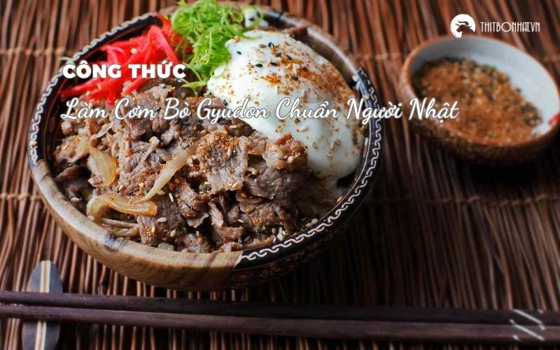 cách làm cơm bò gyudon