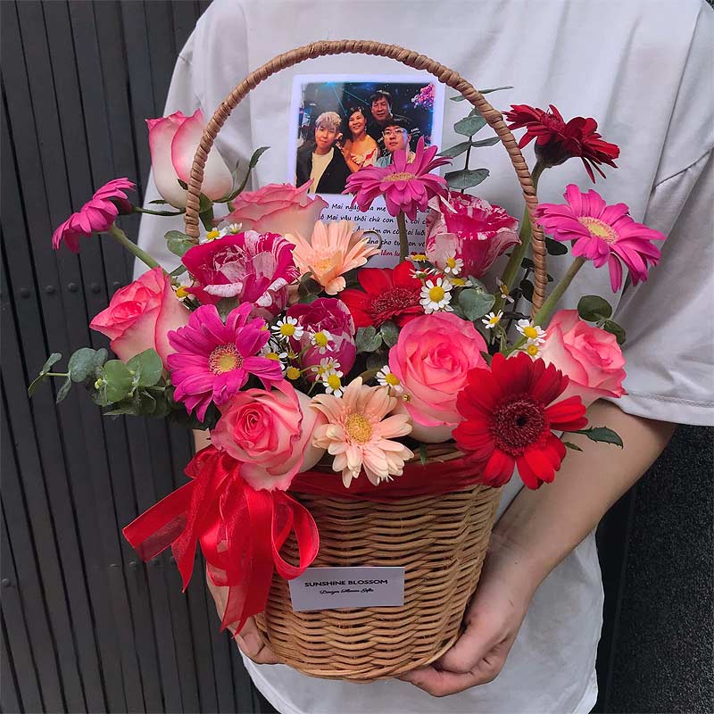 Hoa tươi kèm thiệp