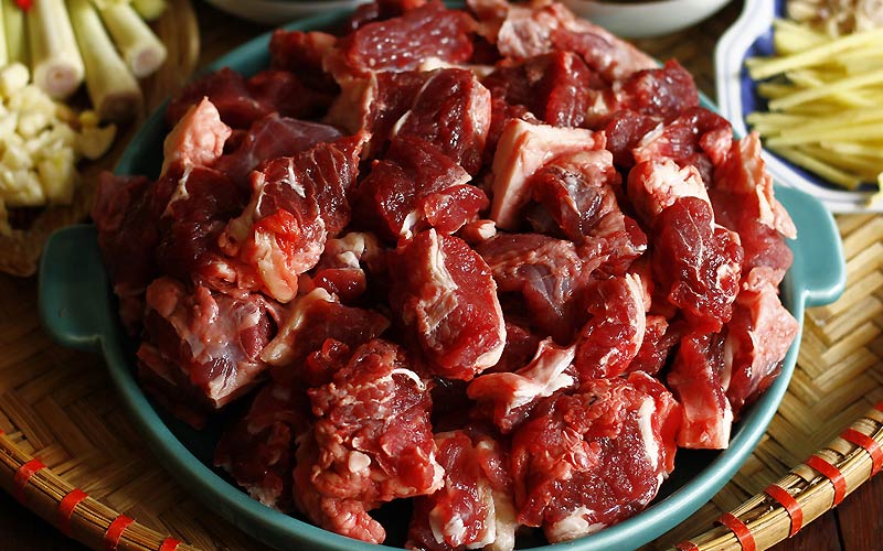 Bắp bò thái miếng vuông Bắp bò thái miếng vuông