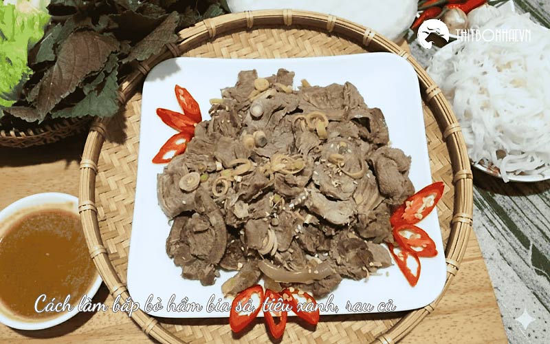 cách làm bắp bò hầm bia sả ngon