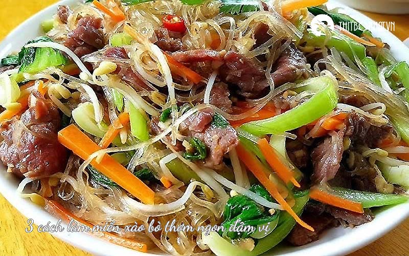 Cách làm miến xào bò