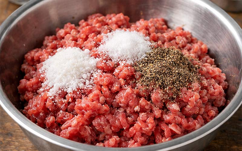 Ướp thịt bò xay Ướp thịt bò xay